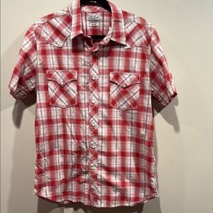 Red Plaid Men's Shirt- Lucky Brand